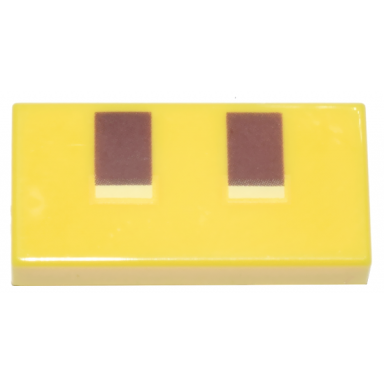 yellow tile 1 x 2 with pixelated reddish brown and bright light yellow rectangles pattern minecraft sniffer nostrils