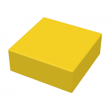 yellow tile 1 x 1 without groove