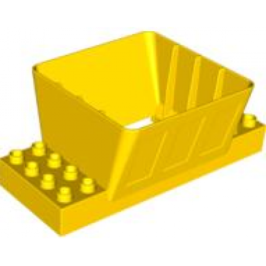 yellow duplo loading chute with 2 x 4 base bricks