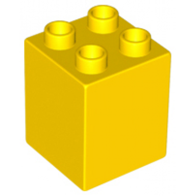 yellow duplo brick 2 x 2 x 2