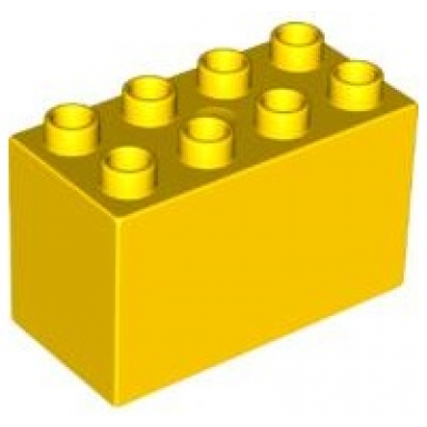 yellow duplo brick 2 x 4 x 2