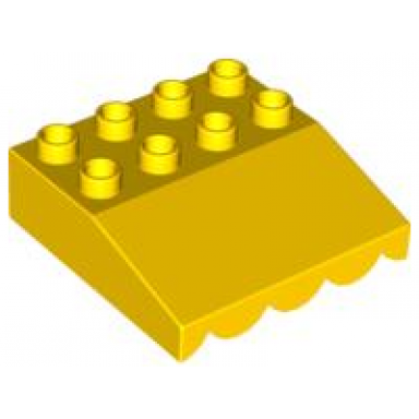 yellow duplo roof sloped 33 4 x 4 with awning overhang