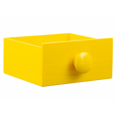 yellow duplo doll furniture cabinet drawer 4 x 4 with round handle