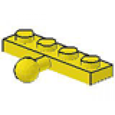 yellow plate modified 1 x 4 with tow ball