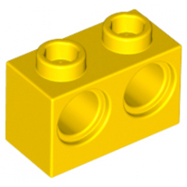 yellow technic brick 1 x 2 with holes