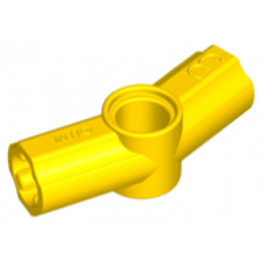 yellow technic axle and pin connector angled 3 - 157.5 degrees