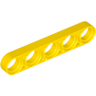 yellow technic liftarm thin 1 x 5