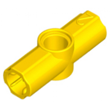 yellow technic axle and pin connector angled 2 - 180 degrees