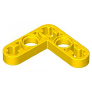 yellow technic liftarm modified bent thin l-shape 3 x 3