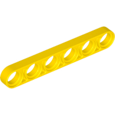 yellow technic liftarm thin 1 x 6