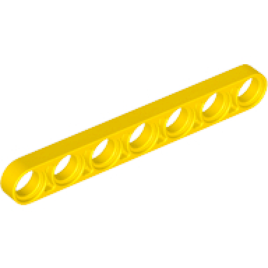 yellow technic liftarm thin 1 x 7