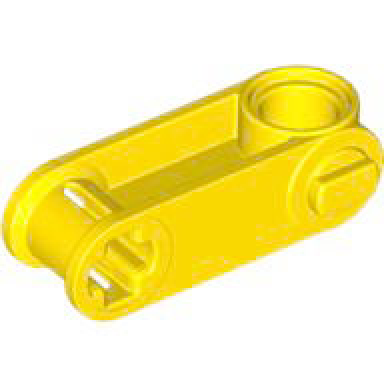 yellow technic axle and pin connector perpendicular 3l with pin hole