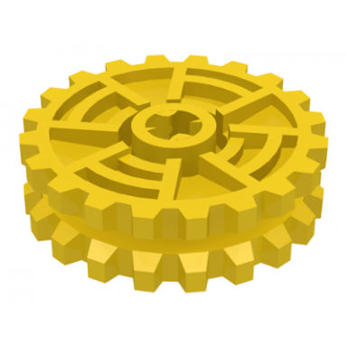 yellow technic tread sprocket wheel dual thin
