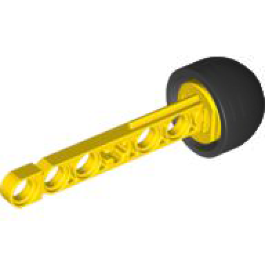 yellow projectile arrow liftarm shaft with solid black rubber end