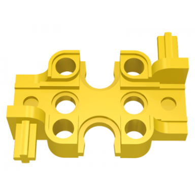 yellow technic rectangular gearbox half