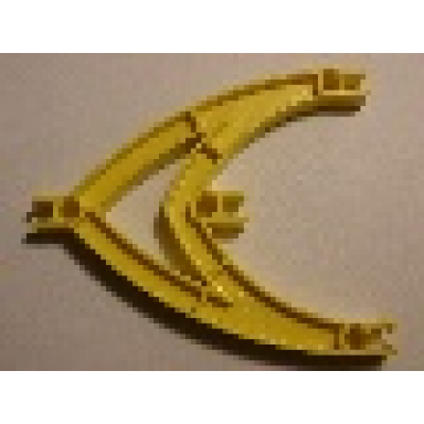 yellow znap beam double curve 4 holes