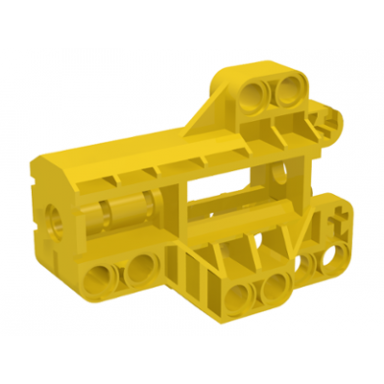 yellow technic pin connector block 7 x 3