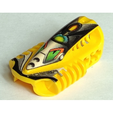 yellow technic block 3 x 5 x 1 2 3 with roborider power pattern