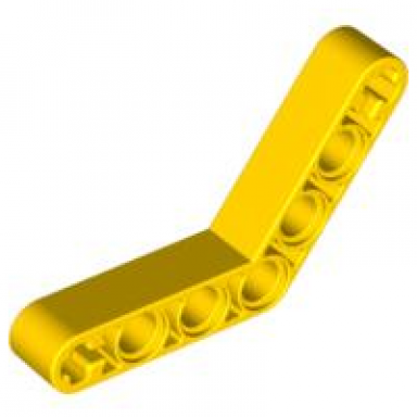 yellow technic liftarm modified bent thick 1 x 7 4 - 4