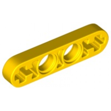 yellow technic liftarm thin 1 x 4 - axle holes