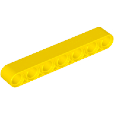 yellow technic liftarm thick 1 x 7