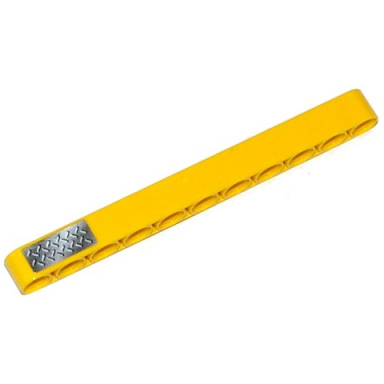 yellow technic liftarm thick 1 x 11 with tread plate pattern sticker - set 42028