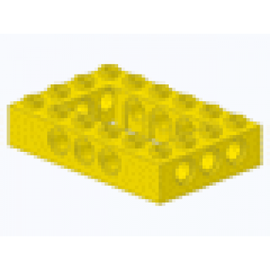 yellow technic brick 4 x 6 open center