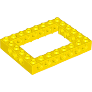yellow technic brick 6 x 8 open center