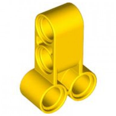 yellow technic pin connector perpendicular double 3l
