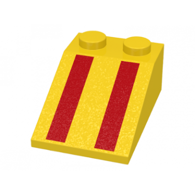 yellow slope 33 3 x 2 with red stripes pattern
