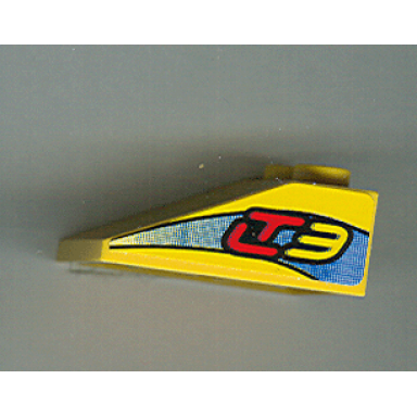 yellow slope 33 3 x 2 with lt3 pattern on both sides stickers - set 8251