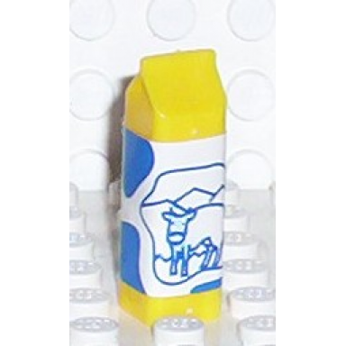 yellow scala accessories carton milk label with large blue shapes and cow pattern sticker - set 5944
