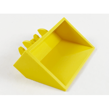 yellow vehicle digger bucket smooth 3 x 5 x 1 1 3 with digger bucket arm hinge
