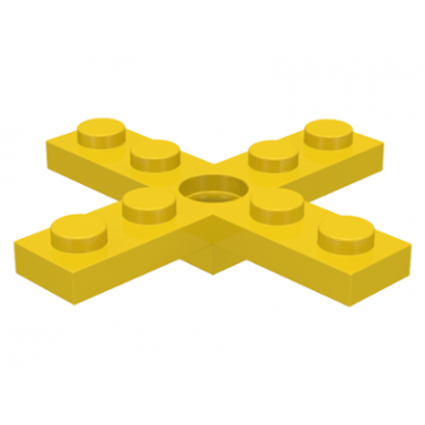 yellow propeller 4 blade 5 diameter 5 x 5 with center hole for rotor holder