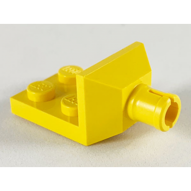 yellow plate modified 2 x 2 with helicopter tail rotor holder