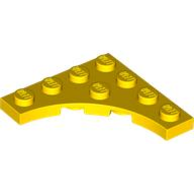 yellow plate modified 4 x 4 with 3 x 3 curved cutout