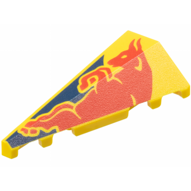 yellow wedge 5 x 2 left with red bull on dark blue panel pattern
