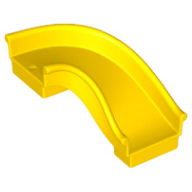 yellow duplo slide curved 90 degrees straight sides