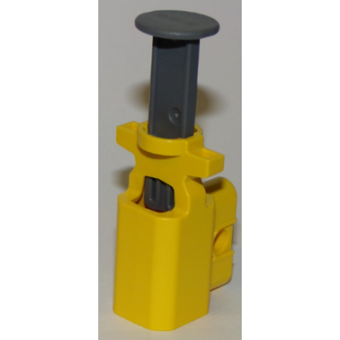yellow projectile launcher net shooter with dark bluish gray firing pin 35456 35457