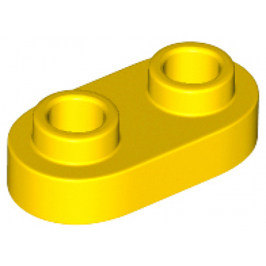 yellow plate round 1 x 2 with open studs