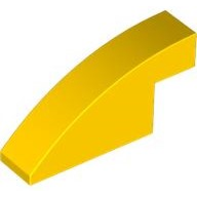 yellow slope curved 4 x 1 x 1 2 3