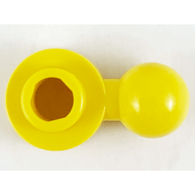 yellow plate round 1 x 1 with tow ball with hexagon shaped hole homemaker figure maxifigure hand