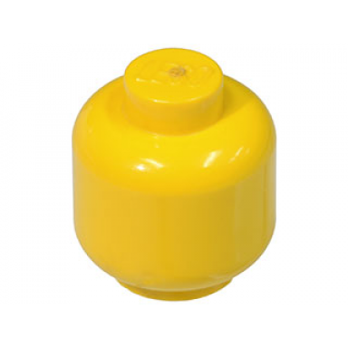 yellow minifigure head plain - solid stud