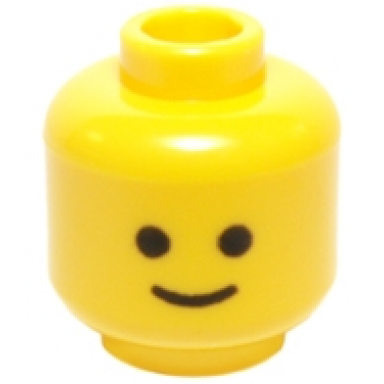yellow minifigure head standard grin pattern
