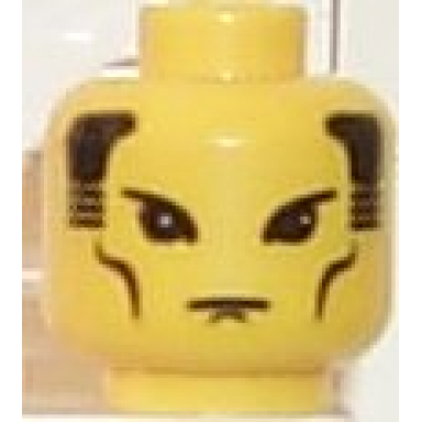 yellow minifigure head male orient china guard pattern