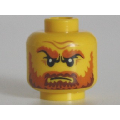 yellow minifigure head beard dark orange bushy eyebrows wrinkles pattern jack mchammer