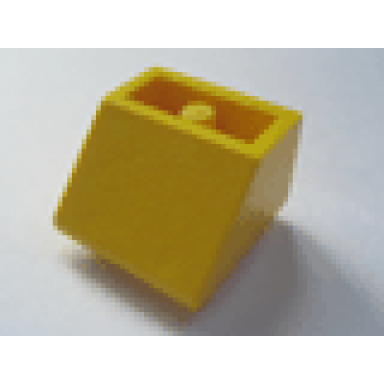 yellow slope inverted 45 2 x 2 with solid round bottom tube
