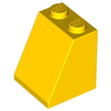 yellow slope 65 2 x 2 x 2 with bottom tube