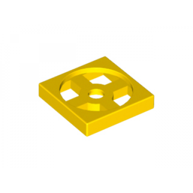 yellow turntable 2 x 2 plate base