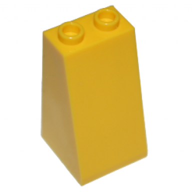 yellow slope 75 2 x 2 x 3 - hollow studs
